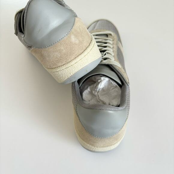 John Elliott Handcrafted Taupe & Gray Low Top Leather Sneakers EU 44 Size 11 - Picture 6 of 12